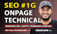 do website onpage technical seo service for wordpress shopify squarespace or wix
