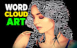 do typography t shirt design or word cloud art