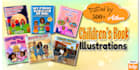 illustrate cute african american children book illustrations