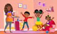 illustrate cute african american children book illustrations