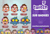 create custom sub badges for twitch subscriber badge