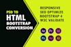 convert PSD to HTML responsive xd to html, figma to html