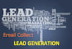 do your targeted b2b lead generation, email collection