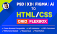 convert psd to html figma to html xd to html