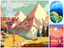 illustrate nature landscapes, sky, space backgrounds