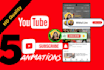 make subscribe like and bell animation for youtube