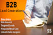 do b2b lead generation and web research