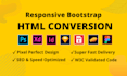 convert web design psd,xd,figma, to HTML CSS responsive