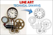 draw high quality technical drawing, patent drawing,product vector line art