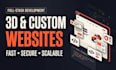 do frontend, 3d website, custom website as full stack developer