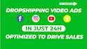 create shopify facebook video ads for dropshipping products