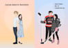 draw custom romance character illustration for books and social media