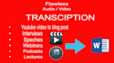transcribe audio to text, transcribe video to text