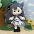 make a cute plush doll using felt fabric with beads eyes