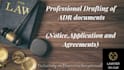 draft all the documents required in arbitration and conduct legal research