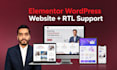 build an elementor wordpress website with rtl support