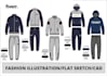 design fashion apparel flat sketch illustration