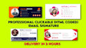 create clickable HTML coded email signature