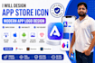 app store icon and modern app logo design for app store