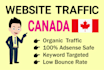 bring keyword target canada website traffic