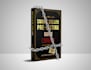 create a 3d ebook mockup with chains and lock 3d mockup