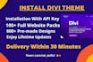 install divi theme with lifetime updates