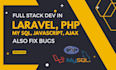 do PHP laravel complete applications also bugs fixing
