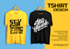 design an awesome typography t shirt design, merchandise