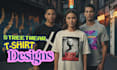 create a professional streetwear t shirt design