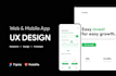 do web and mobile app ui ux design with prototype