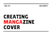 create a minimalist anime magazine cover