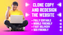 copy clone website redesign any website within 24 hours