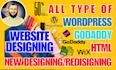 design your dream website on wordpress godaddy wix HTML