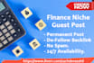 provide guest post on finance niche do follow link