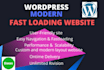 design modern, fast loading and responsive wordpress website