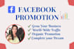 facebook page and website link promotion specialist