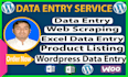 do accurate data entry, copy paste, data collection, web research