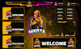 design twitch animated overlay, twitch stream package