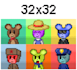 create pixel art nft traits and a base character for you