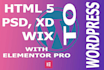 convert psd to wordpress with elementor pro