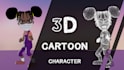 model a stylized 3d cartoon character or 3d game character