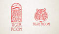 logo wild animal hunting in ructic style