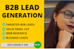 do b2b lead generation web research valid email collection