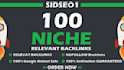 do 100 niche relevant high quality manual backlinks