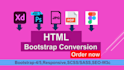 convert figma to html, psd to html responsive tailwind CSS