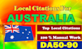 do 300 high quality australia local citations