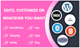 expertly customize wordpress, wix, websites, PHP, HTML, CSS bugs