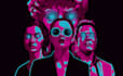 create 80s synthwave vaporwave retro vintage portrait illustration from photo