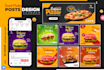 do social media design, ads, post, cover, header
