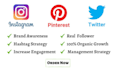 grow your instagram, twitter, pinterest organically